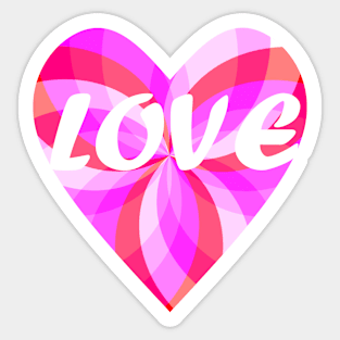 Colorful Love Heart Sticker